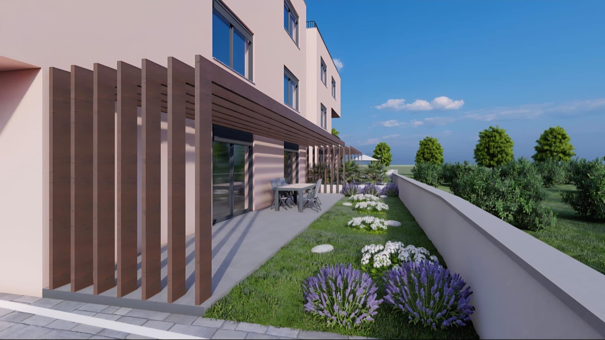 Apartman – 68 m² – PAKOŠTANE- stan u prizemlju sa vrtom 350 m od mora – Zadar, Zadarska
